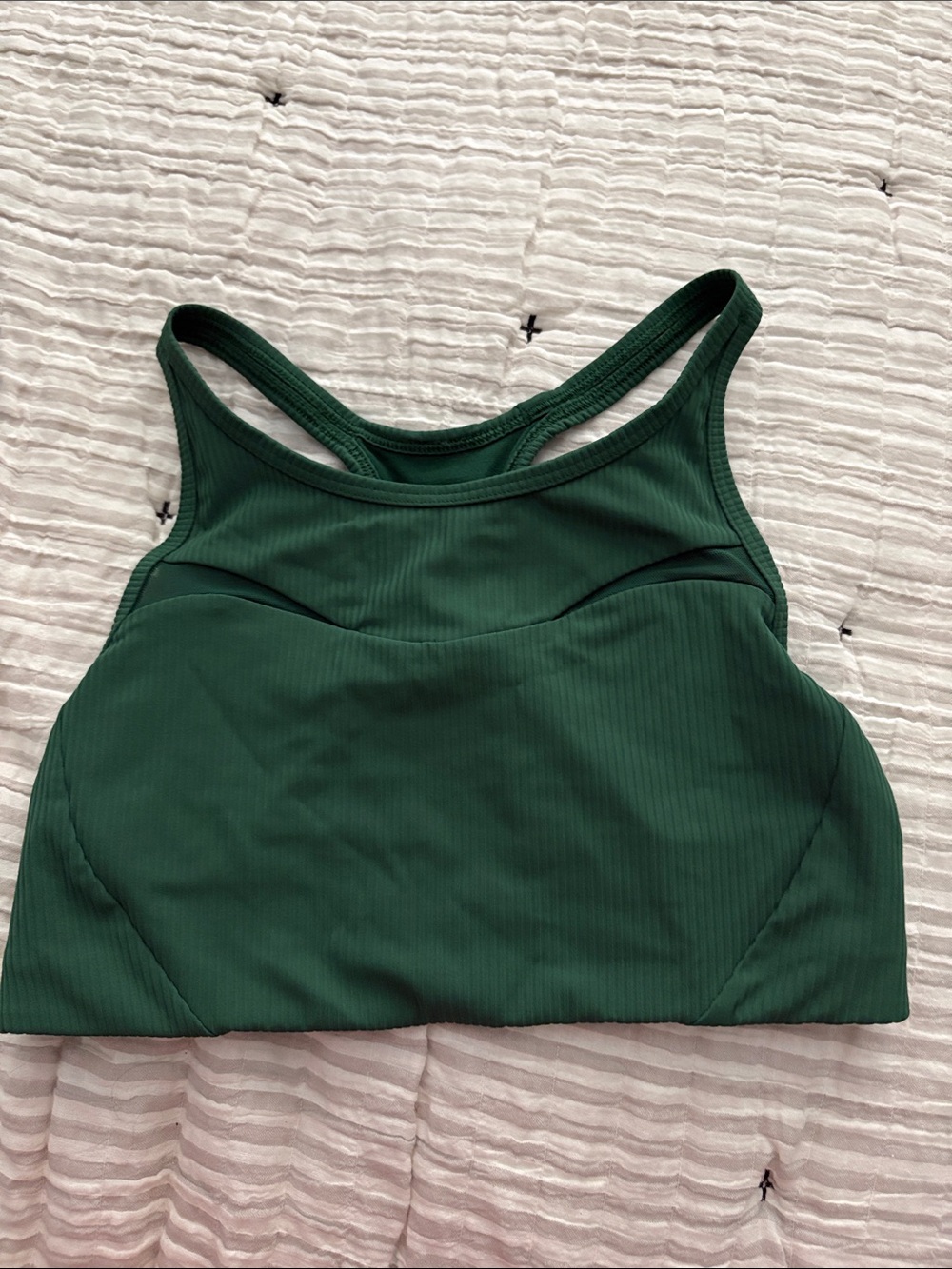 Lululemon Forest Green Ribbed sports bra